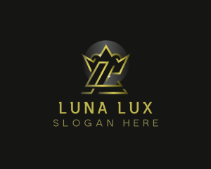 Luxury Crown Royalty Letter L logo design