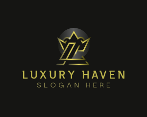 Luxury Crown Royalty Letter L logo design