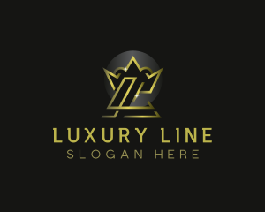 Luxury Crown Royalty Letter L logo design