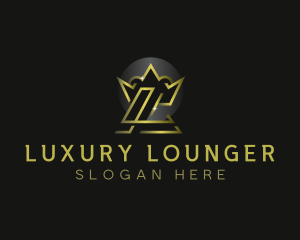 Luxury Crown Royalty Letter L logo design