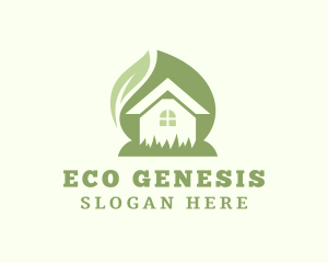 Home Leaf Eco Backyard logo design