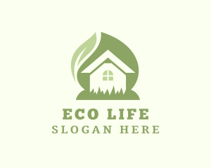 Home Leaf Eco Backyard logo design