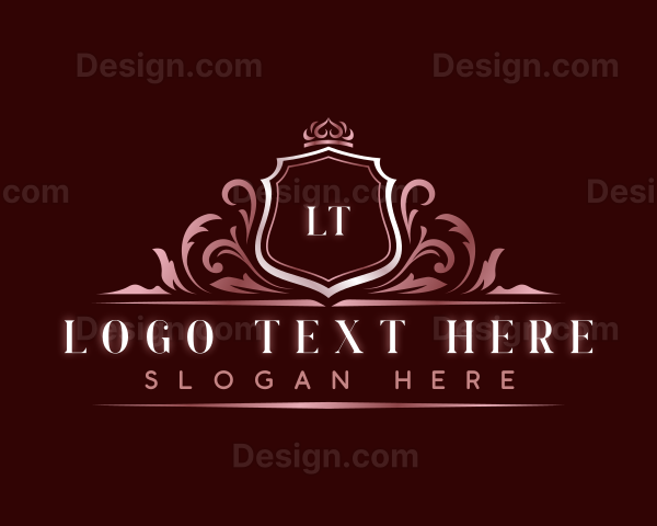 Elegant Floral Shield Logo