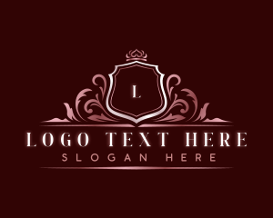 Elegant Floral Shield Logo