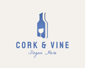 Blue Winery Book logo design