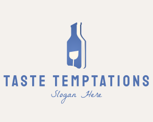 Blue Winery Book logo design