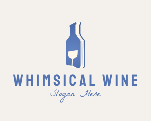 Blue Winery Book logo design