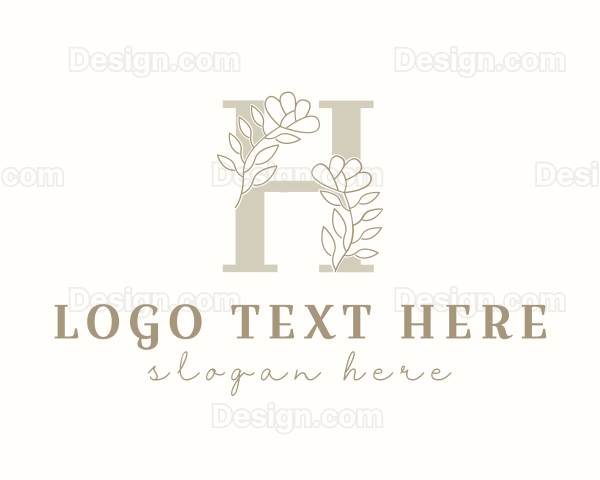 Feminine Spa Letter H Logo