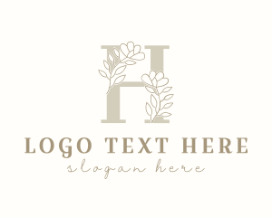 Feminine Spa Letter H logo