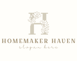 Feminine Spa Letter H logo design