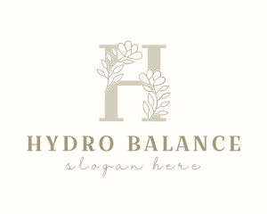 Feminine Spa Letter H logo design