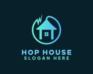 House Electric Plug logo design