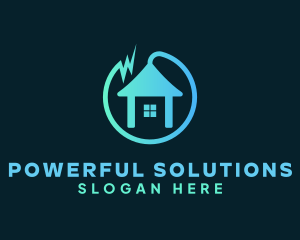 House Electric Plug logo design