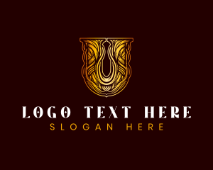 Luxury Decoration Letter U logo