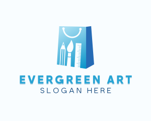 Art Material Shopping logo design