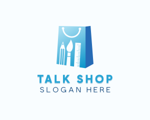 Art Material Shopping logo design