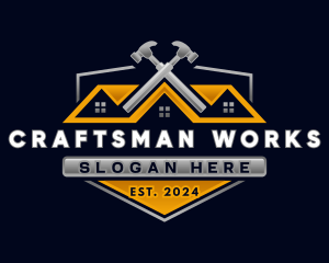 Hammer Builder Construction logo design