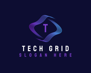 Cyber Wave Tech logo design