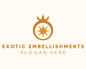 Gold Ring Crown logo design