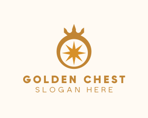 Gold Ring Crown logo design