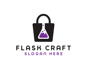 Flask Shopping Bag logo design