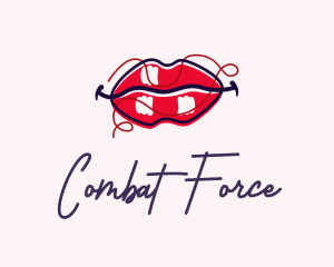 Red Lipstick Cosmetic logo
