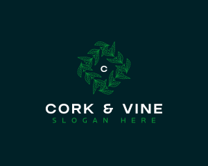 Organic Vine Leaves logo design