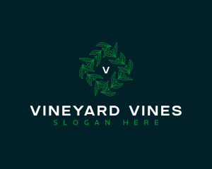 Organic Vine Leaves logo design