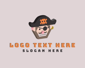 Angry Isometric Pirate  logo