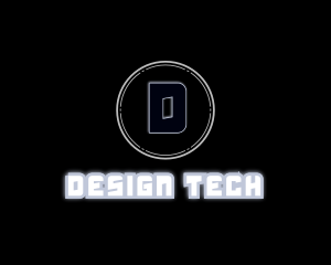 Glowing Futuristic Gaming Tech logo design