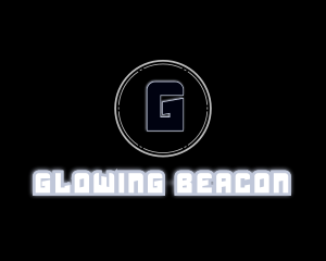 Glowing Futuristic Gaming Tech logo design