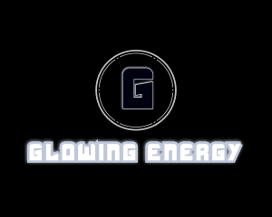 Glowing Futuristic Gaming Tech logo design