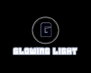 Glowing Futuristic Gaming Tech logo design