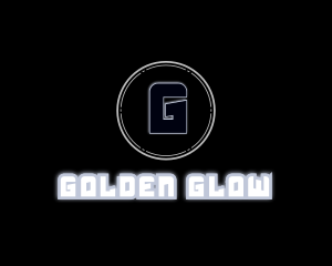 Glowing Futuristic Gaming Tech logo design