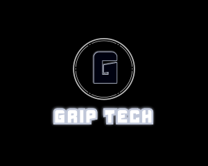 Glowing Futuristic Gaming Tech logo design