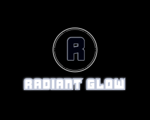Glowing Futuristic Gaming Tech logo