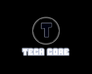 Glowing Futuristic Gaming Tech logo design