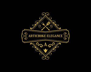 Elegant Restaurant Cuisine logo design