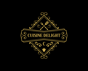 Elegant Restaurant Cuisine logo design