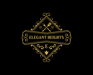 Elegant Restaurant Cuisine logo design