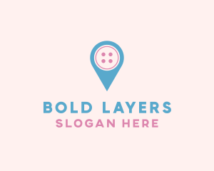 Button Location Pin logo design