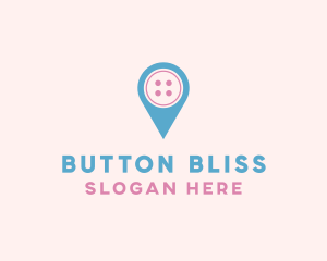 Button Location Pin logo design