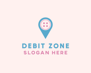 Button Location Pin logo design