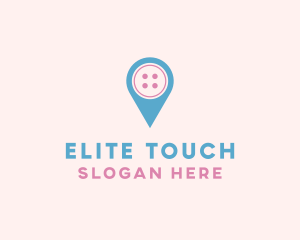 Button Location Pin logo design