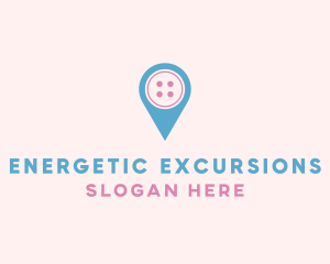 Button Location Pin logo design