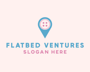 Button Location Pin logo design