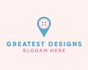 Button Location Pin logo design