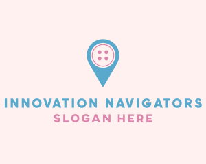 Button Location Pin logo design