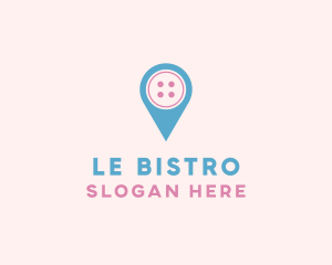 Button Location Pin logo design