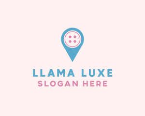 Button Location Pin logo design